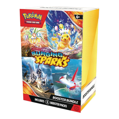 Surging Sparks Booster Bundle – voorkant en rechterzijkant