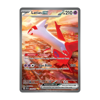 Surging Sparks Booster Pack - chase-kaart 239 latias ex (Engels). Mogelijke pull; niet gegarandeerd inbegrepen.