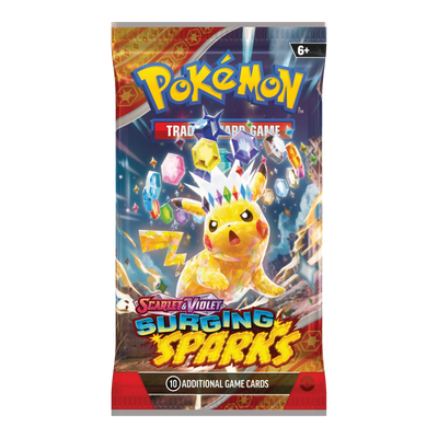 Surging Sparks Booster Pack - boosterpack, artwork pikachu (verpakking kan variëren)