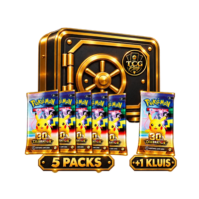 TheTCGPlug Vault – voorbeeld 5 open 1 kluis: vijf packs live openen en één pack voor de communitykluis
