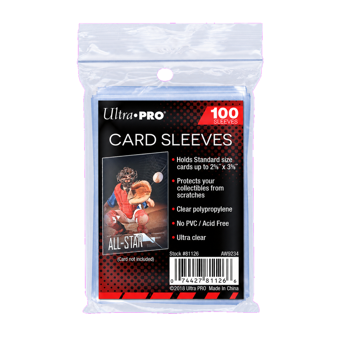 Ultra Pro Card Sleeves Blanco Clear – 100 stuks