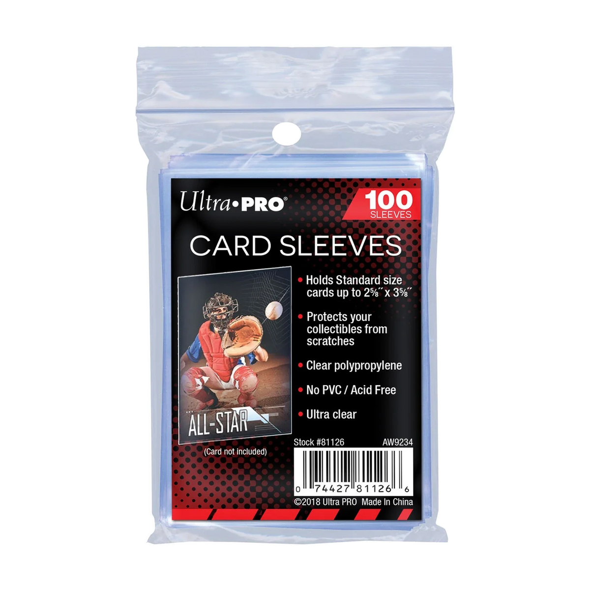 Ultra Pro Card Sleeves Blanco Clear – 100 stuks – voorkant