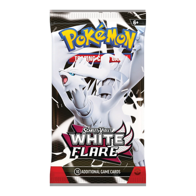 White Flare Booster Pack – Engelse verpakking, artwork Reshiram