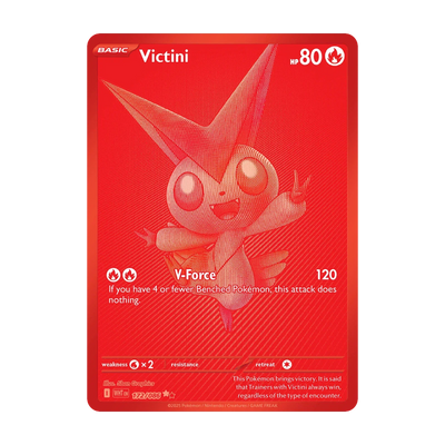 White Flare Booster Bundle – chase 172 victini (Engels). Mogelijke pull; niet gegarandeerd inbegrepen.
